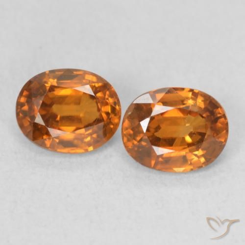 1.20ctw Natural Medium Orange Zircon, Oval, VS