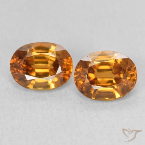 1.21ctw Natural Earth Orange Zircon, Oval, VS