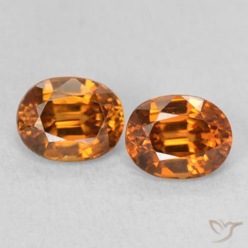 1.32ctw Natural Earth Orange Zircon, Oval, VS