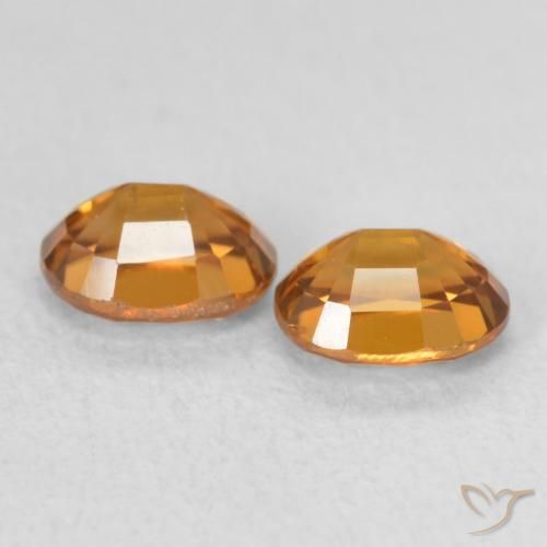 Zircon Gemstones in 5.2 x 4.1 mm Size for Sale, Zircon Stones in Earth Orange Color