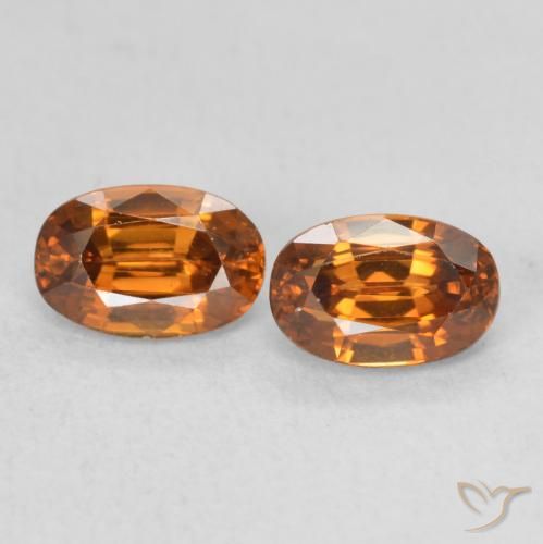1.66ctw Natural Medium Orange Zircon, Oval, VVS-VS