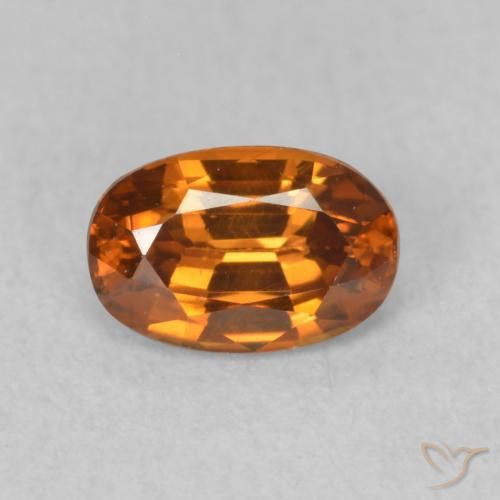 0.73ct Natural Brownish Orange Zircon, Oval, VVS-VS