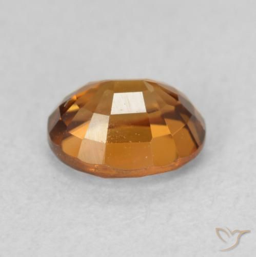 Zircon Gemstone in 6 x 4.8 mm Size for Sale, Zircon Stone in Deep Brownish Orange Color