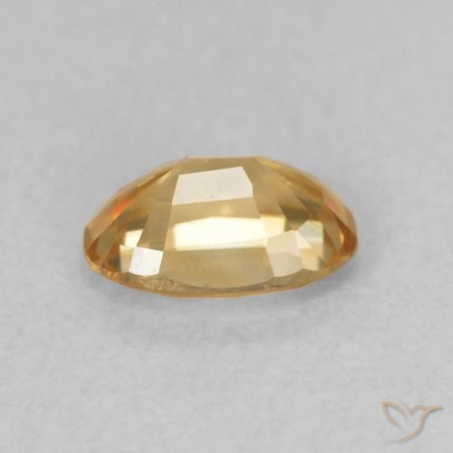Zircon Gemstone in 6 x 4 mm (calibrated) Size for Sale, Zircon Stone in Medium Gold Color