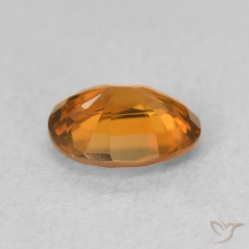 Zircon Gemstone in 6 x 5 mm Size for Sale, Zircon Stone in Medium Dark-Orange Color
