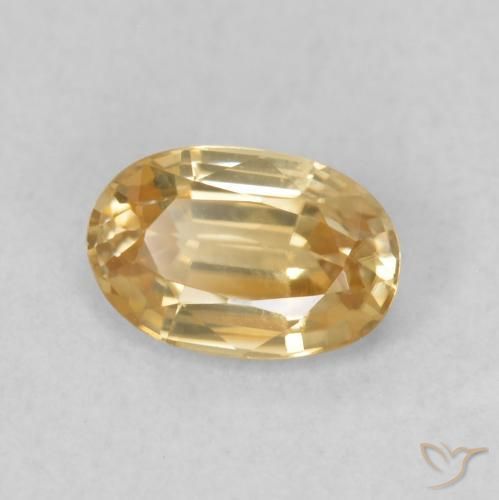 0.68 ct Golden Zircon Stone, Natural Zircon in Oval Facet Shape for Sale