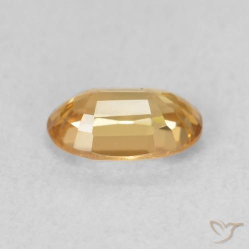Zircon Gemstone in 6 x 4 mm (calibrated) Size for Sale, Zircon Stone in Light Peachy Golden Color