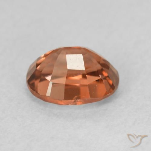 Zircon Gemstone in 5.8 x 4.6 mm Size for Sale, Zircon Stone in Deep Orange Color