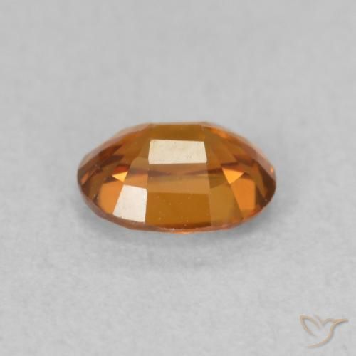 Zircon Gemstone in 5.3 x 4.1 mm Size for Sale, Zircon Stone in Deep Orange Color