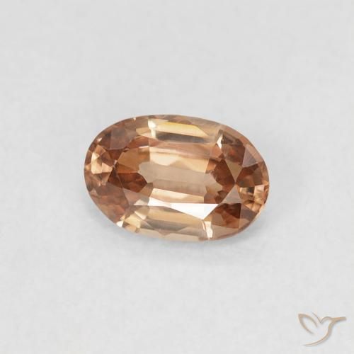 0.62 ct Golden Zircon Stone, Natural Zircon in Oval Facet Shape for Sale