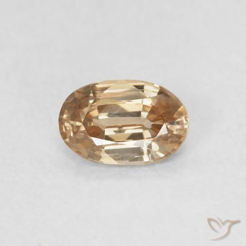 0.70ct Natural Gold Zircon, Oval, VVS