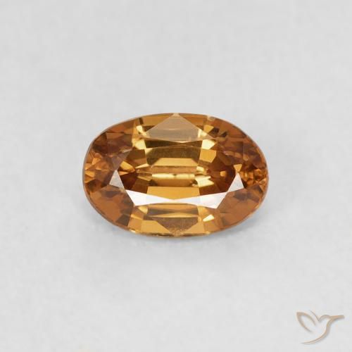 0.73ct Natural Golden-Brown Zircon, Oval, VVS