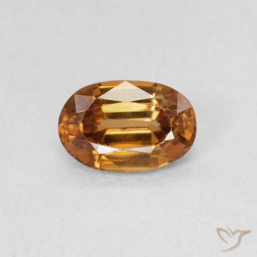 0.76ct Natural Golden-Brown Zircon, Oval, VVS