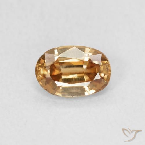0.70ct Natural Golden-Peach Zircon, Oval, VVS