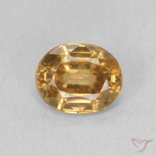0.94ct Natural champagne Zircon, Oval, VVS-VS