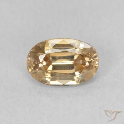 0.85ct Natural Golden Zircon, Oval, VVS-VS