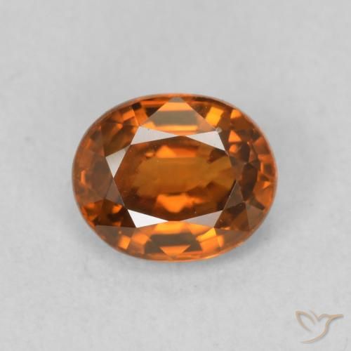 1.03ct Natural Deep Orange Zircon, Oval, VVS-VS