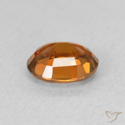 Zircon Gemstone in 6 x 5 mm Size for Sale, Zircon Stone in Deep Orange Color