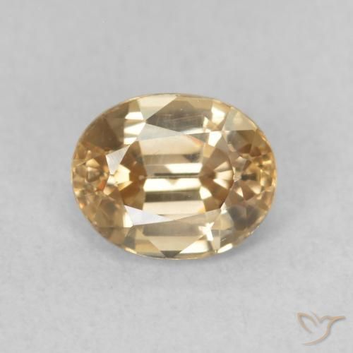 1.01ct Natural Golden Zircon, Oval, VVS-VS