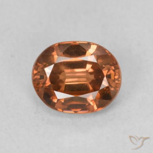 1.06ct Natural Deep Orange Zircon, Oval, VS