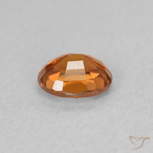 Zircon Gemstone in 5 x 4 mm (calibrated) Size for Sale, Zircon Stone in Deep Orange Color