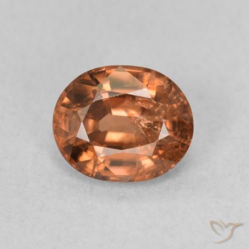 0.93ct Natural Light Orange Zircon, Oval, VS
