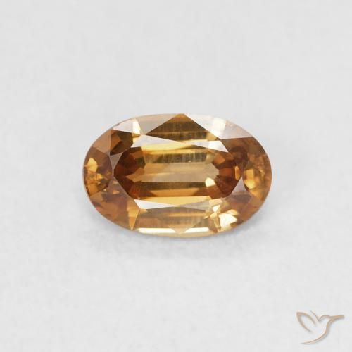0.66ct Natural Rust Orange Zircon, Oval, VVS
