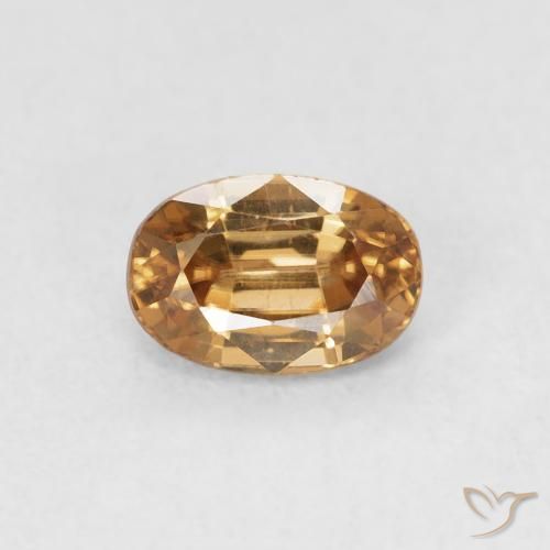0.84ct Natural Rust Orange Zircon, Oval, VVS