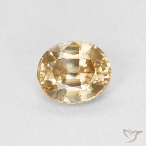 0.91ct Natural Golden Zircon, Oval, VVS