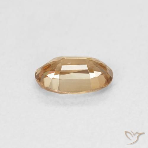 Zircon Gemstone in 6 x 4 mm (calibrated) Size for Sale, Zircon Stone in Golden-Peach Color