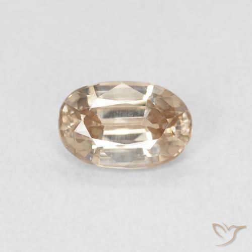 0.73ct Natural Light Yellow Zircon, Oval, VVS