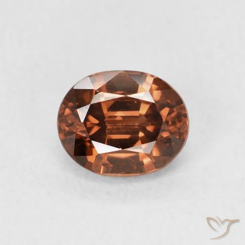 1.09ct Natural Deep Orange Zircon, Oval, VVS