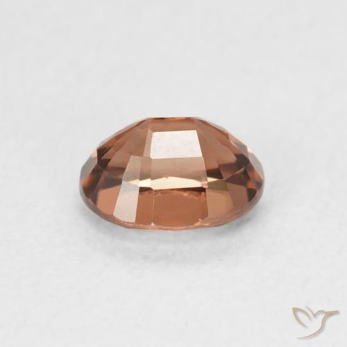 Zircon Gemstone in 6 x 4.9 mm Size for Sale, Zircon Stone in Deep Orange Color