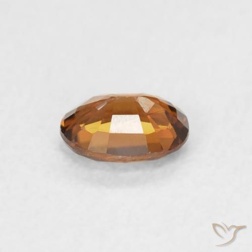 Zircon Gemstone in 5 x 4 mm (calibrated) Size for Sale, Zircon Stone in Medium Dark-Orange Color