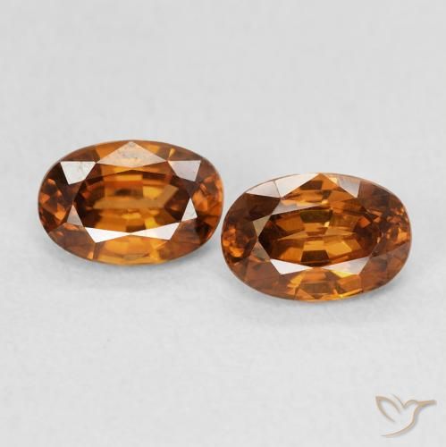 1.60ctw Natural Fire Orange Zircon, Oval, VVS