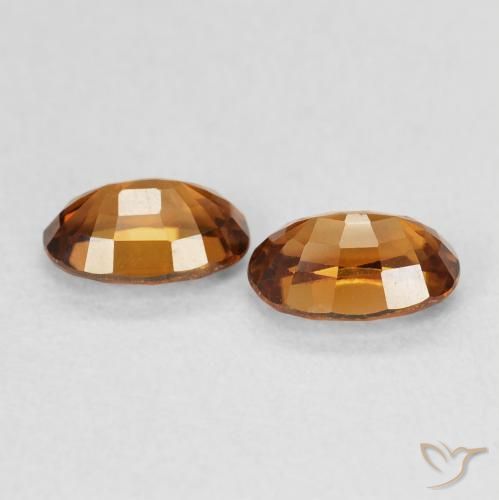 Zircon Gemstones in 6 x 4 mm (calibrated) Size for Sale, Zircon Stones in Fire Orange Color
