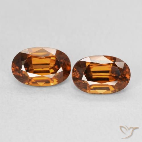 1.65ctw Natural Dark Orange Zircon, Oval, VVS