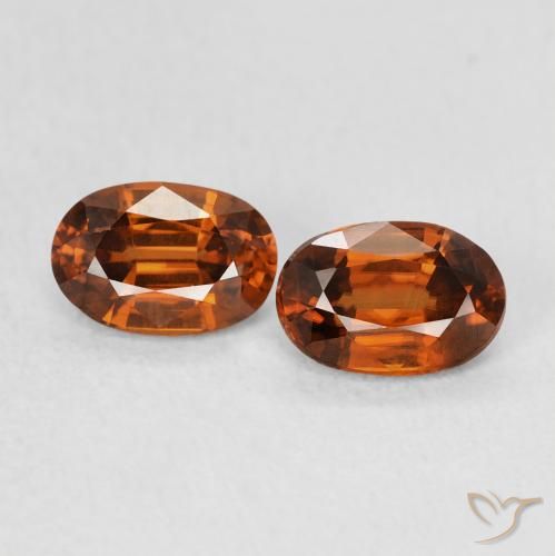1.48ctw Natural Deep Orange Zircon, Oval, VVS