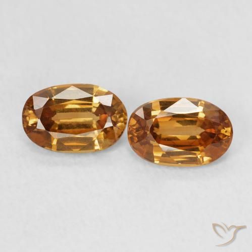 1.47ctw Natural Medium Orange Zircon, Oval, VVS