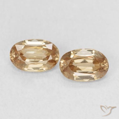 1.40ctw Natural Gold Zircon, Oval, VVS
