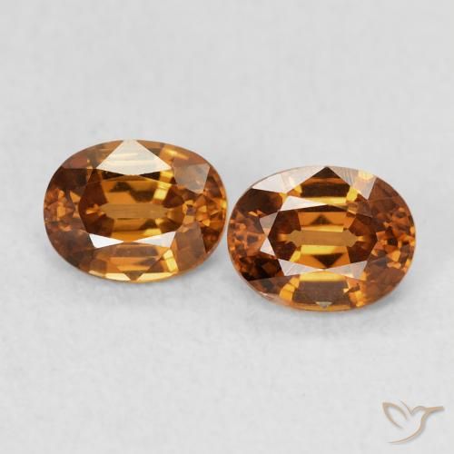 1.21ctw Natural Deep Orange Zircon, Oval, VVS