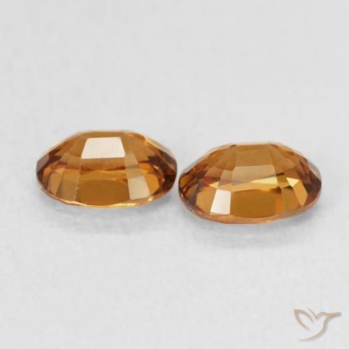 Zircon Gemstones in 5.2 x 4.1 mm Size for Sale, Zircon Stones in Deep Orange Color