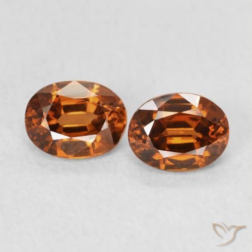 1.20ctw Natural Reddish Orange Zircon, Oval, VVS