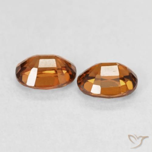 Zircon Gemstones in 5.2 x 3.9 mm Size for Sale, Zircon Stones in Reddish Orange Color