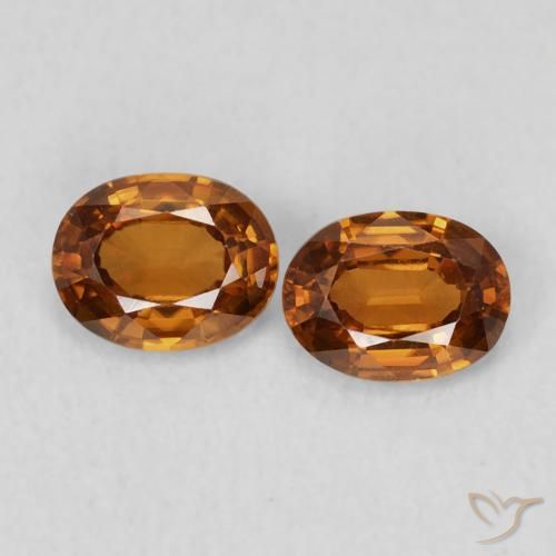 0.98ctw Natural Deep Orange Zircon, Oval, VVS