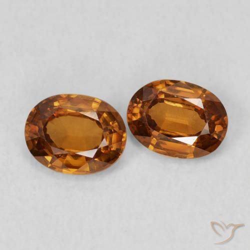 0.98 ctw Orange Zircon Stones, Natural Zircon in Oval Facet Shape for Sale