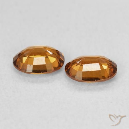 Zircon Gemstones in 5.2 x 3.9 mm Size for Sale, Zircon Stones in Deep Orange Color