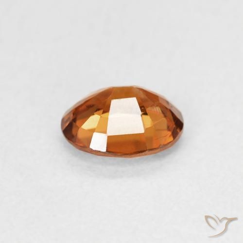 Zircon Gemstone in 6 x 5 mm Size for Sale, Zircon Stone in Deep Orange Color