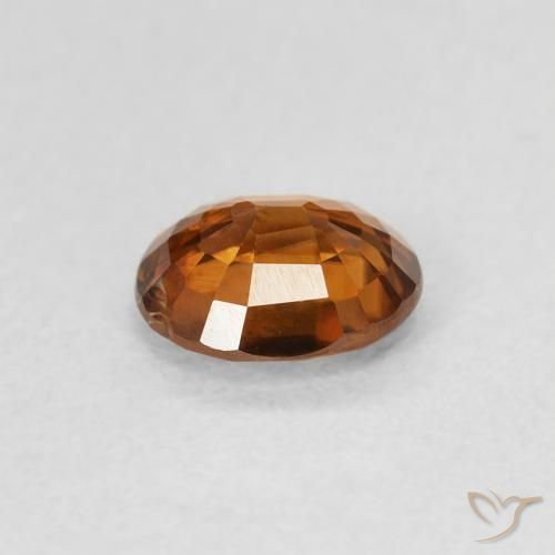 Zircon Gemstone in 5.8 x 4.9 mm Size for Sale, Zircon Stone in Deep Orange Color