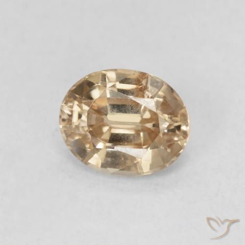 0.98ct Natural Gold Zircon, Oval, VS